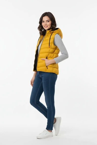 Kadın Kapüşonlu Spor Yelek 5000 BGL-ST04894 - Resim 8