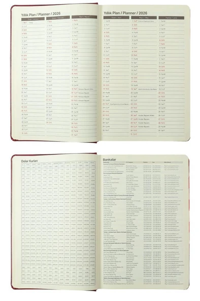 Victoria's Journals Business 2026 Günlük Ajanda 17x24cm Sert Kapak Ivory 80gr. Ayraçlı Lacivert - Resim 6