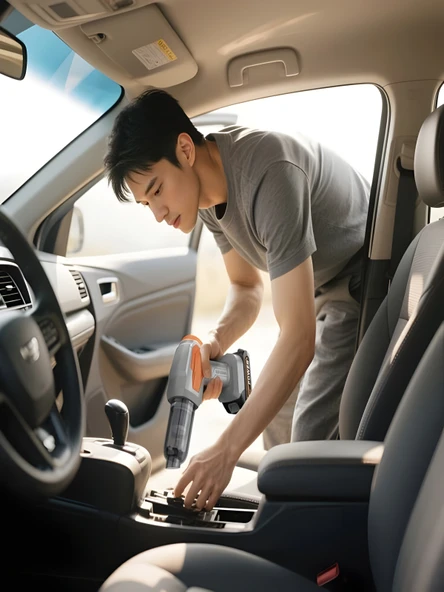 20000Pa 120w Güçlü Emişli Çift Bataryalı Kablosuz Vakumlu Üflemeli Mini Araç Süpürgesi - Resim 3