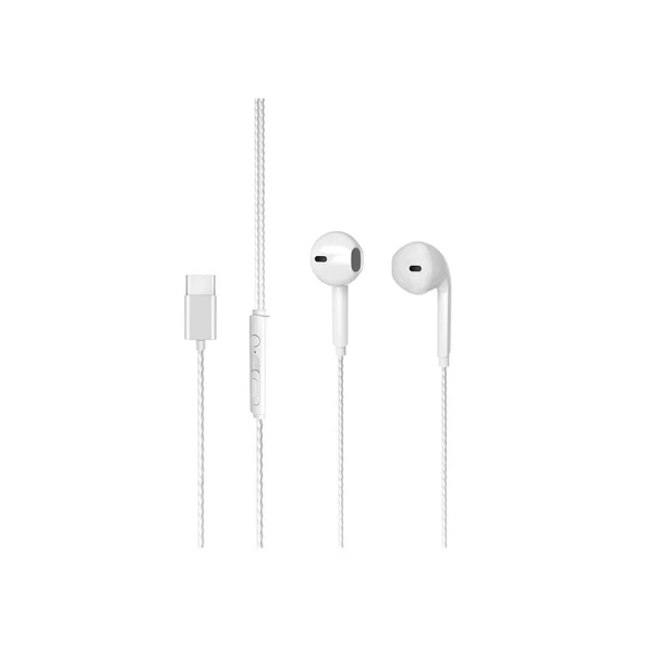 Lenovo Lecoo EH104 Kablolu Type-C Kulak İçi Kulaklık Beyaz - Resim 4