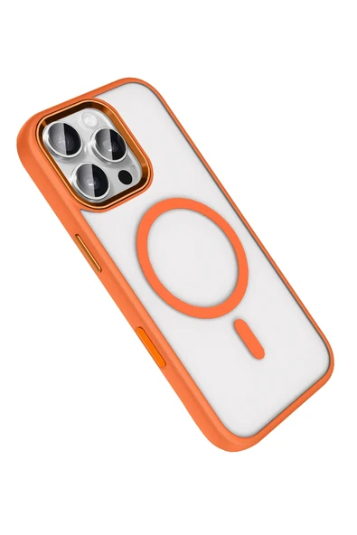 Apple iPhone 16 Pro Max Terea Magsafe Kapak - Turuncu - Resim 4