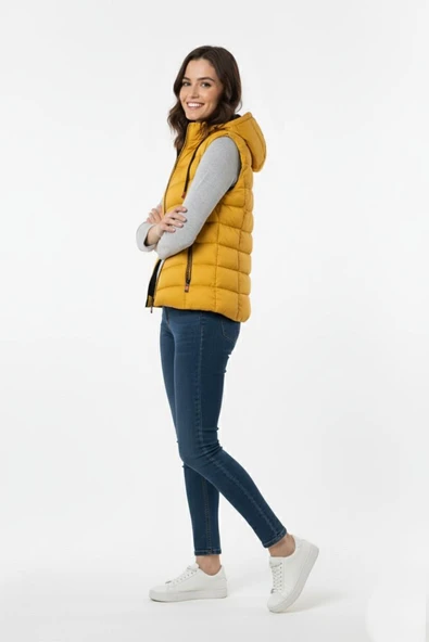 Kadın Kapüşonlu Spor Yelek 5000 BGL-ST04894 - Resim 12