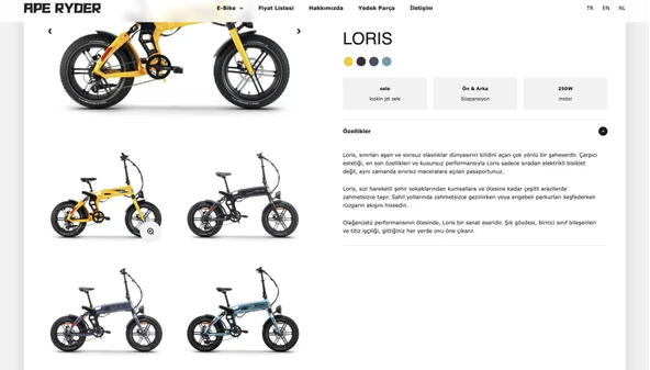 Ape Ryder Loris Elektrikli Bisiklet - Resim 3