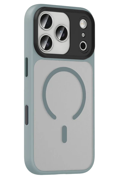 Apple iPhone 17 Pro Max Megane Magsafe Kapak - Titan Gri - Resim 3