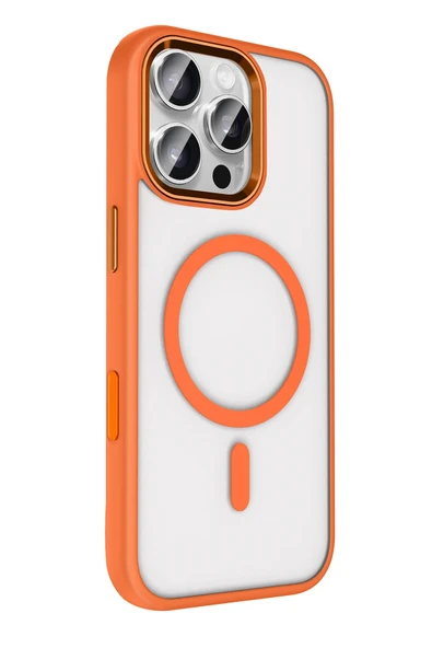 Apple iPhone 16 Pro Max Terea Magsafe Kapak - Turuncu - Resim 3