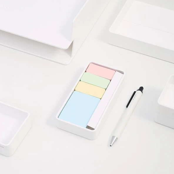 Deli Nusign Stıcky Notes Plastik Yapışkanlı Not Kağıdı Seti 4 Renk Ns-116 - Resim 5