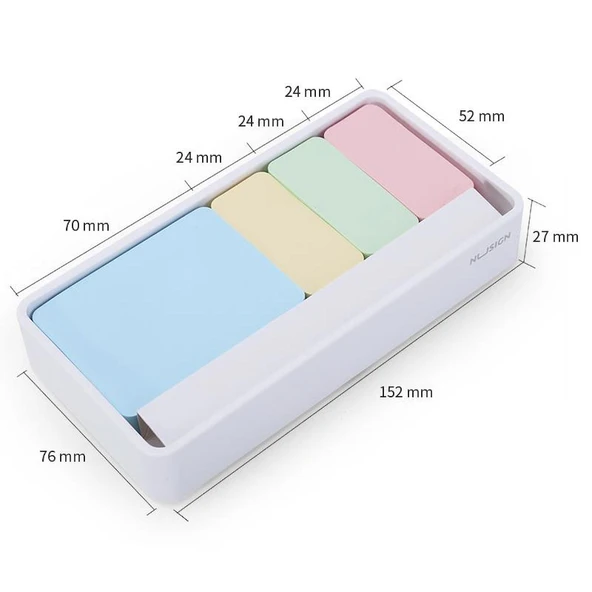 Deli Nusign Stıcky Notes Plastik Yapışkanlı Not Kağıdı Seti 4 Renk Ns-116 - Resim 3