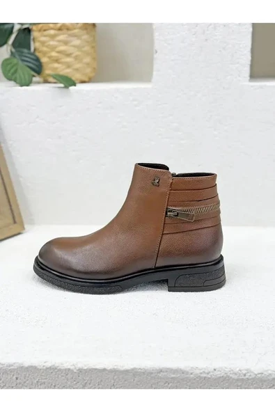 VENÜS 2551022K KISA TOPUK DERİ HAFİF KADIN BOT - Resim 2