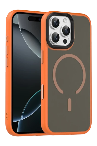 Apple iPhone 16 Pro Max Megane Magsafe Kapak - Turuncu ürün görseli 1