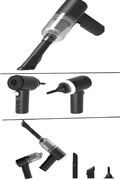 120 W Şarjlı El Süpürgesi Çekme – Üfleme Özellikli Ev Araba Klavye Süpürgesi - Resim 3