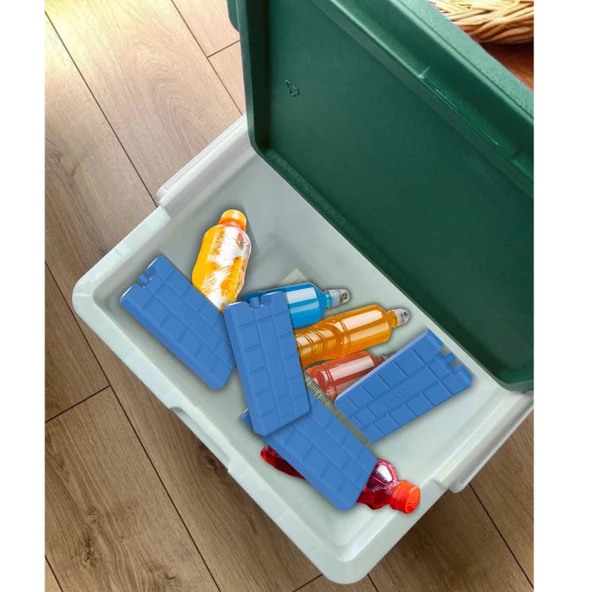 Buzluk Termos  Set-20 Lt Kumaş Buzluk Termos (1029 Cooler Box)+2 Adet K-250 Buz Aküsü - Resim 8