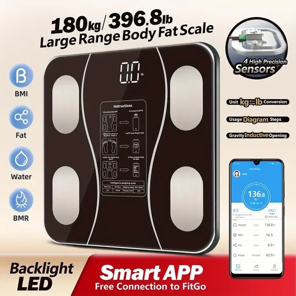 Siyah Akıllı Dijital Baskül FS-550 (5332) ürün görseli