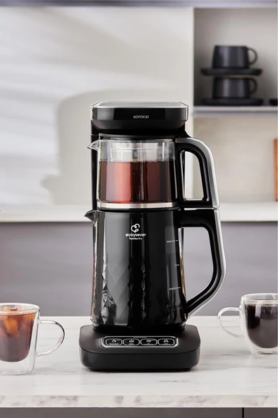 Robotea Pro Quartz 4 in 1 Konuşan Çay Makinesi Black Chrome