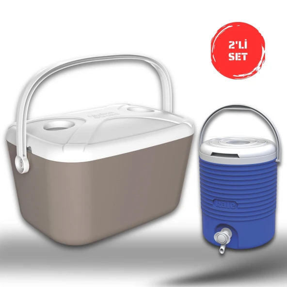 Buzluk Termos  Set-30 Lt Buzzy Buzluk Termos (1178 Cooler Box)+ +6.5 Lt Erciyes Piknik Termos (1403 Cooler Jug) ürün görseli