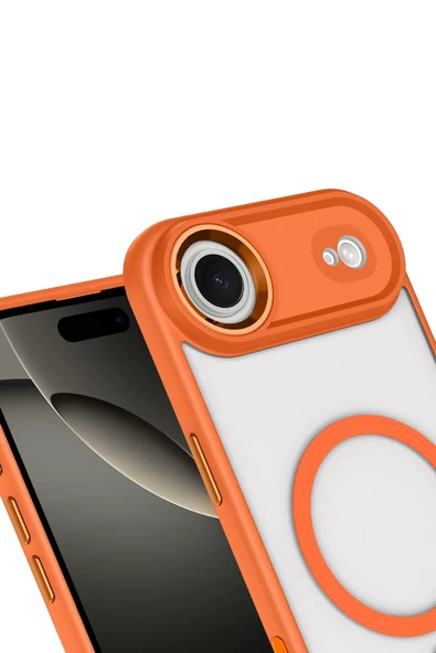 Apple iPhone 17 Air Terea Magsafe Kapak - Turuncu - Resim 2