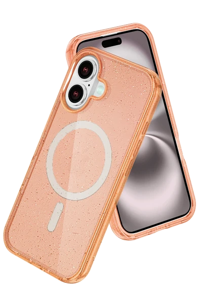 Apple iPhone 16 Star Magsafe Kapak - Turuncu - Resim 3