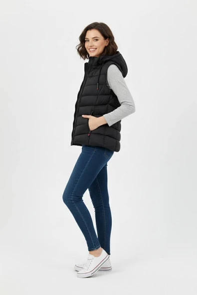 Kadın Kapüşonlu Spor Yelek 5000 BGL-ST04894 - Resim 6