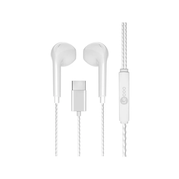 Lenovo Lecoo EH104 Kablolu Type-C Kulak İçi Kulaklık Beyaz ürün görseli