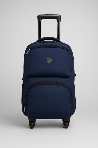 Çekçekli 4 Tekerlekli Sırt Çantası Lacivert 1175 ürün görseli