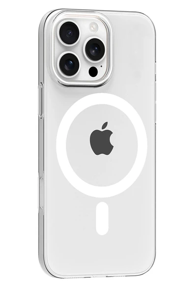 Apple iPhone 16 Pro Max PC Blank Magsafe Kapak - Şeffaf - Resim 4