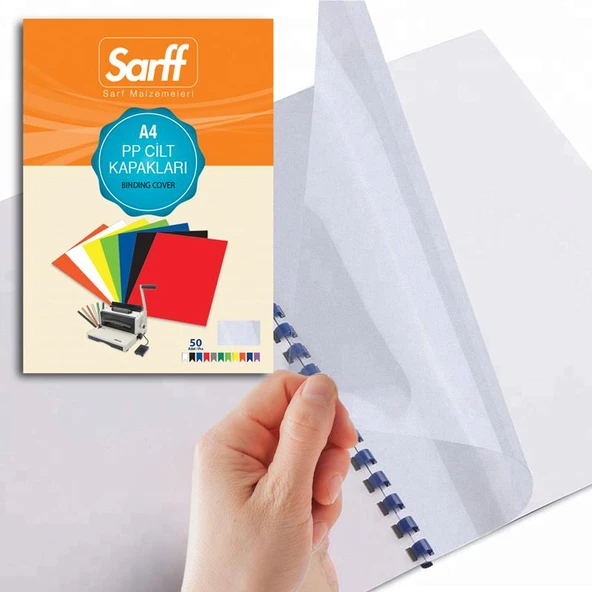 Sarff 450 Micron A4 ŞEFFAF PP KAPAK(MAT+MAT) 50 li Paket - Resim 2