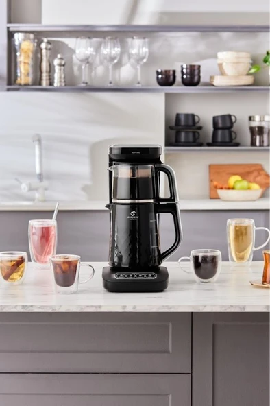 Robotea Pro Quartz 4 in 1 Konuşan Çay Makinesi Black Chrome - 7