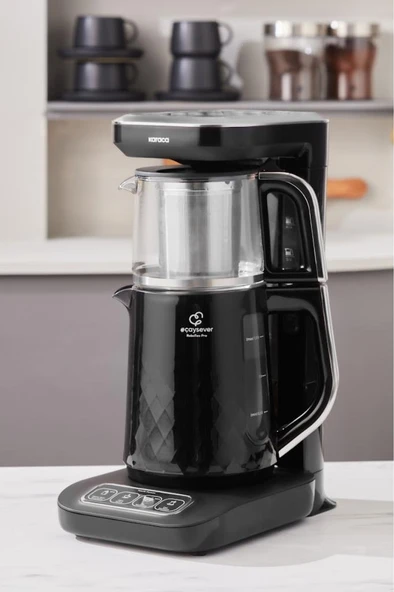 Robotea Pro Quartz 4 in 1 Konuşan Çay Makinesi Black Chrome - 6