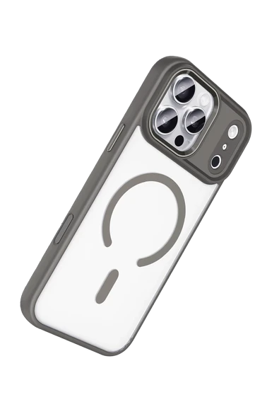 Apple iPhone 17 Pro Max Terea Magsafe Kapak - Gri - Resim 8