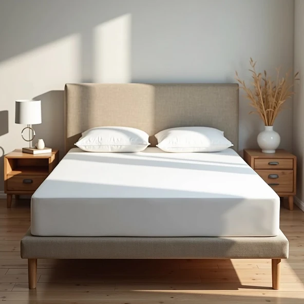 Lumira Tek Kişilik Pamuk Saten Düz Çarşaf | 220x300 cm |  Mix & Match | Otel Serisi - Resim 6