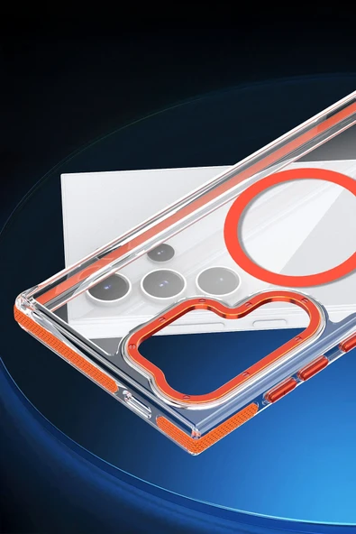 Samsung Galaxy S25 Ultra Bella Magsafe Kapak - Mavi - Resim 6