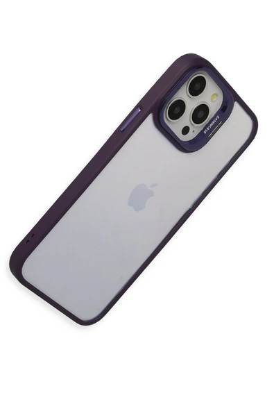iPhone 14 Pro Kılıf Roblox Lens Standlı Kapak - Mor - Resim 3
