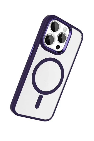 Apple iPhone 15 Pro Max Terea Magsafe Kapak - Derin Mor - Resim 4