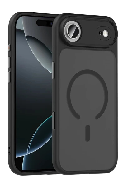 Apple iPhone 17 Air Megane Magsafe Kapak - Siyah ürün görseli 1