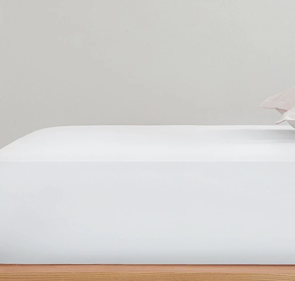 Lumira Tek Kişilik Pamuk Saten Düz Çarşaf | 220x300 cm |  Mix & Match | Otel Serisi - Resim 5