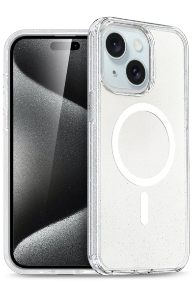 Apple iPhone 14 Star Magsafe Kapak - Şeffaf - Resim 4