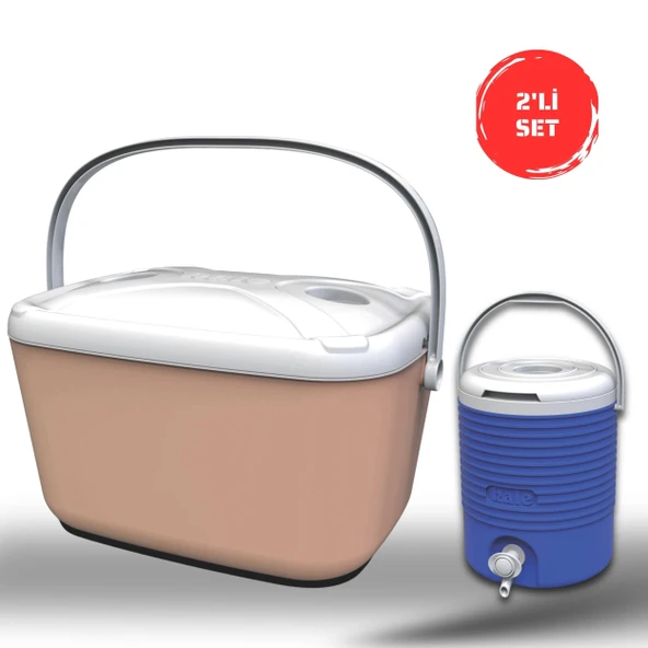Buzluk Termos  Set-30 Lt Buzzy Buzluk Termos (1178 Cooler Box)+ +6.5 Lt Erciyes Piknik Termos (1403 Cooler Jug) ürün görseli