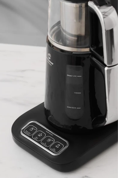 Robotea Pro Quartz 4 in 1 Konuşan Çay Makinesi Black Chrome - 2