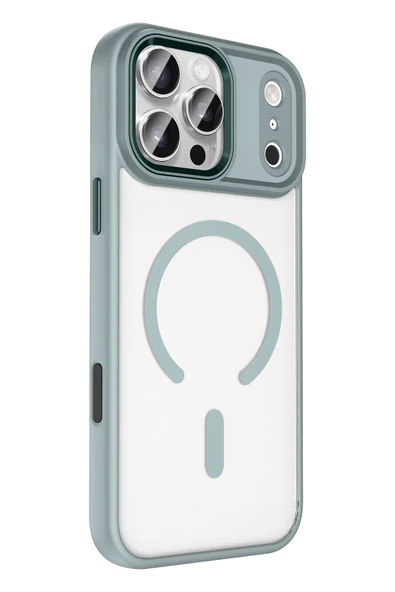 Apple iPhone 17 Pro Max Terea Magsafe Kapak - Gri - Resim 3