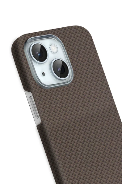 Apple iPhone 15 Volt Magsafe Kapak - Kahverengi - Resim 7