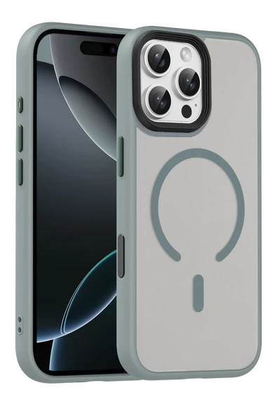 Apple iPhone 16 Pro Max Megane Magsafe Kapak - Titan Gri ürün görseli 1