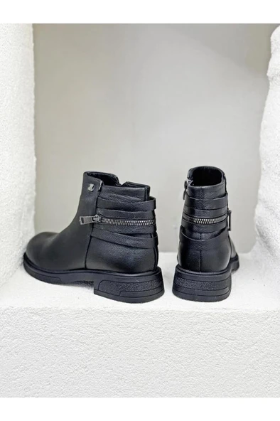 VENÜS 2551022K KISA TOPUK DERİ HAFİF KADIN BOT - Resim 10