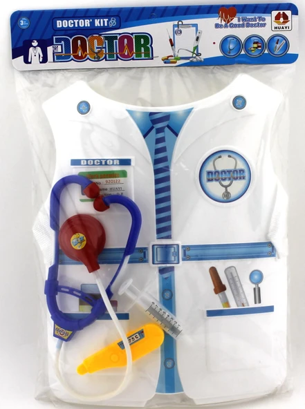 Plastik Kostümlü Doktor Seti - Resim 3