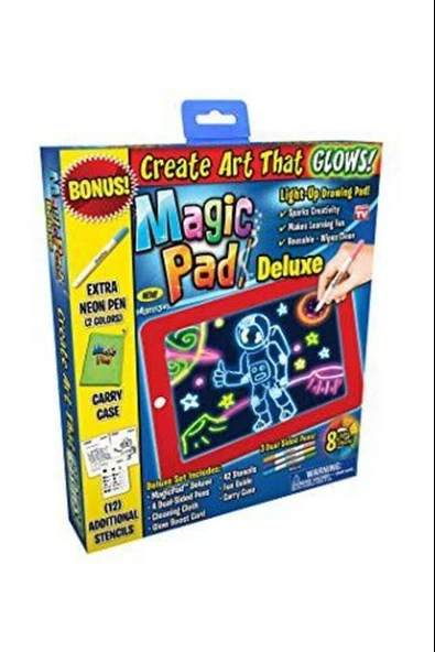 Magic Pad Çocuk Eğitici Sihirli Işıklı Kalemli Öğretici Pili Pad - Resim 2