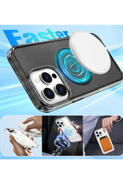 Apple iPhone 16 Pro Star Magsafe Kapak - Pembe - Resim 3