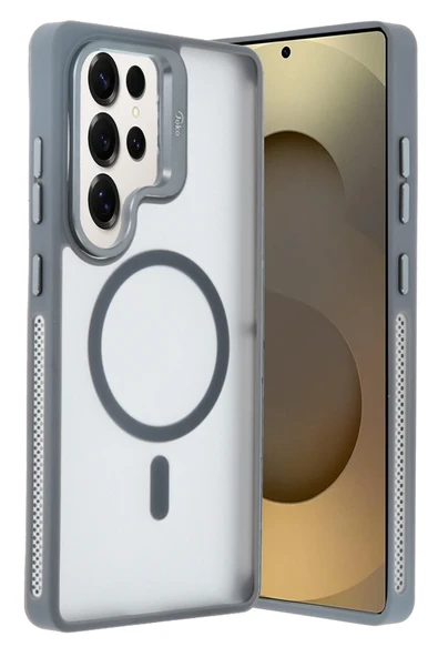 Samsung Galaxy S25 Ultra Flet Lens Magsafe Kapak - Gri ürün görseli 1