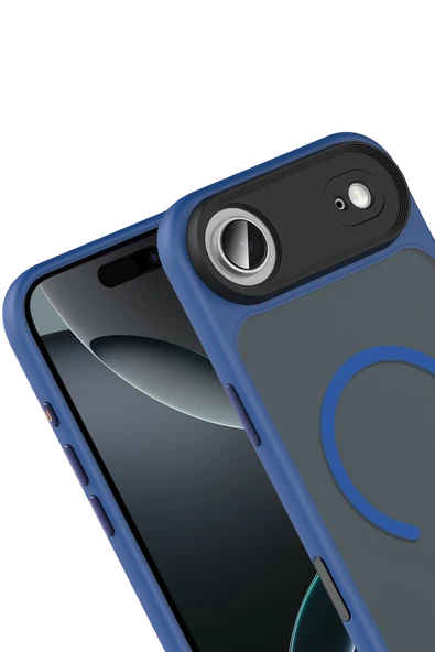 Apple iPhone 17 Air Megane Magsafe Kapak - Lacivert - Resim 6