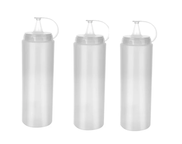 Şeffaf Sos Şişesi - 1000ML Dev Boy 3 Adet ürün görseli