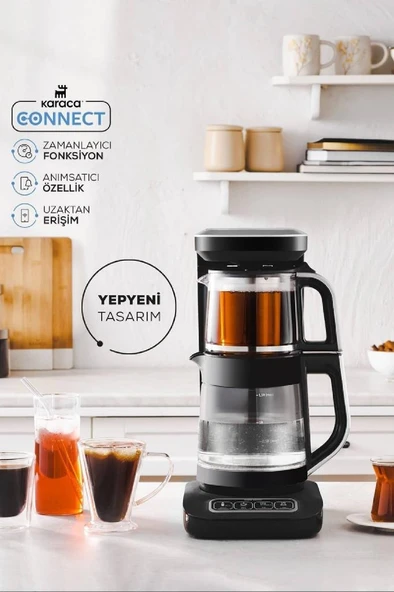 Robotea Pro Connect 4 in 1 Konuşan Cam Çay Makinesi Silver - 4