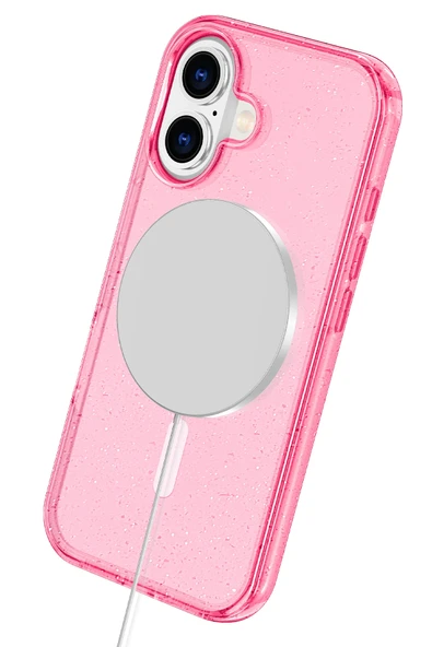 Apple iPhone 16 Star Magsafe Kapak - Pembe - Resim 4