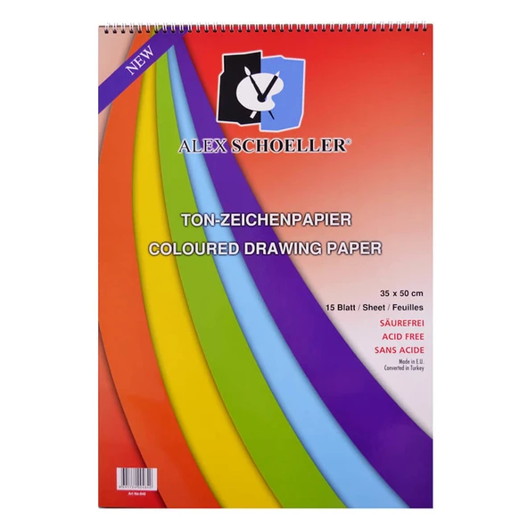 Alex Schoeller Kolej Fon Kartonu 160 gr 35x50 cm 15’li ürün görseli